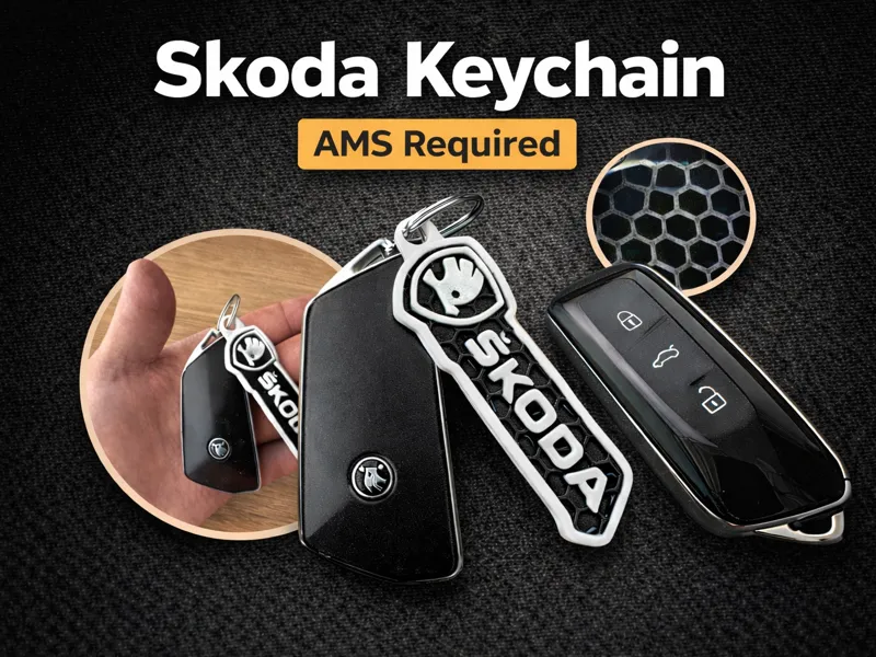 Skoda Schlüsselanhänger - Wabenmuster 