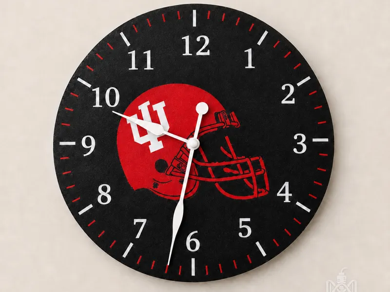 Crimson & Cream Basketball Wall Clock - Multicolor