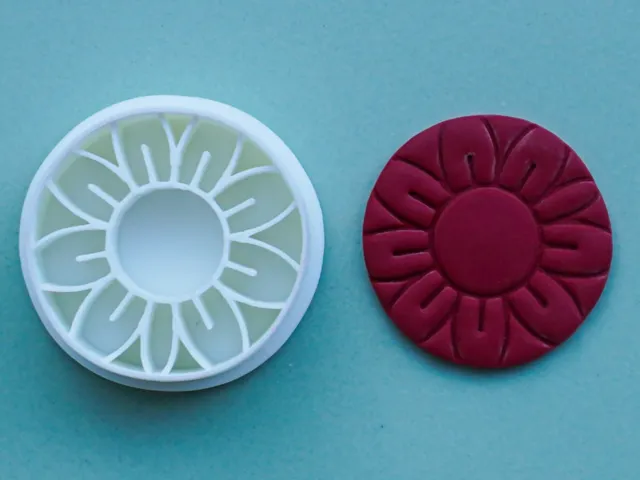 Floral Circle Polymer Clay Cutter Earring Necklace