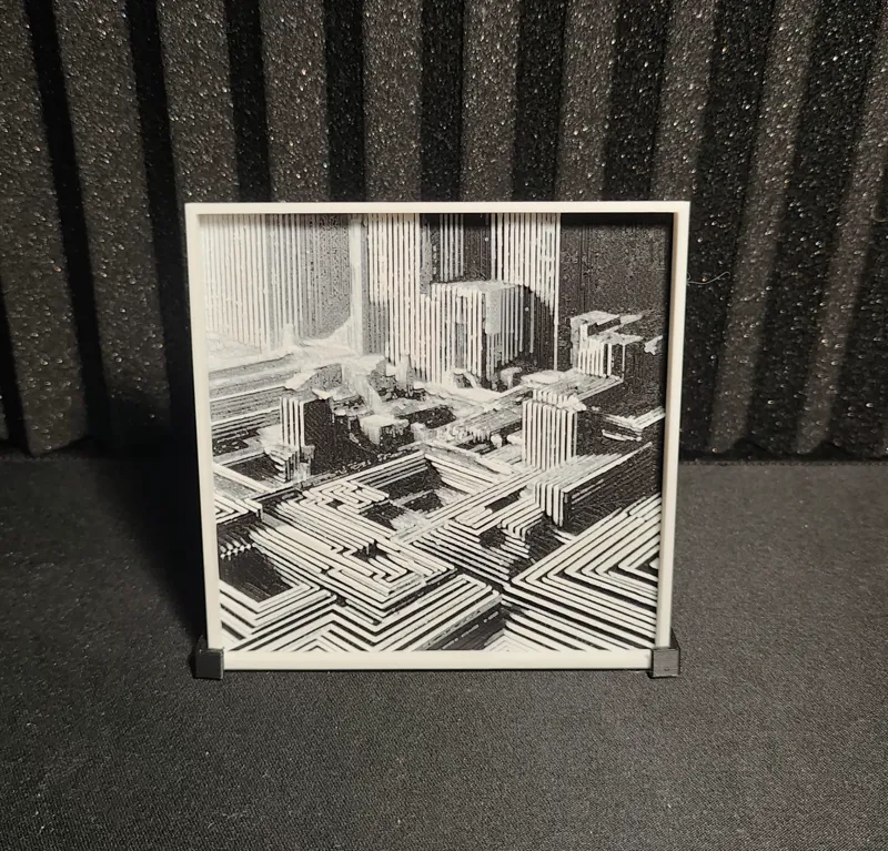 Hueforge Monochrome Labyrinth City V.2