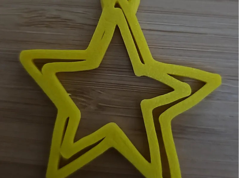 Tree decoration star print