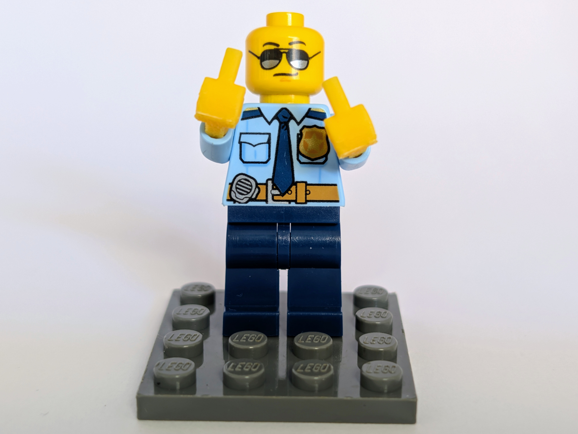 LEGOs-compatible Minifigure Hand Middle Finger