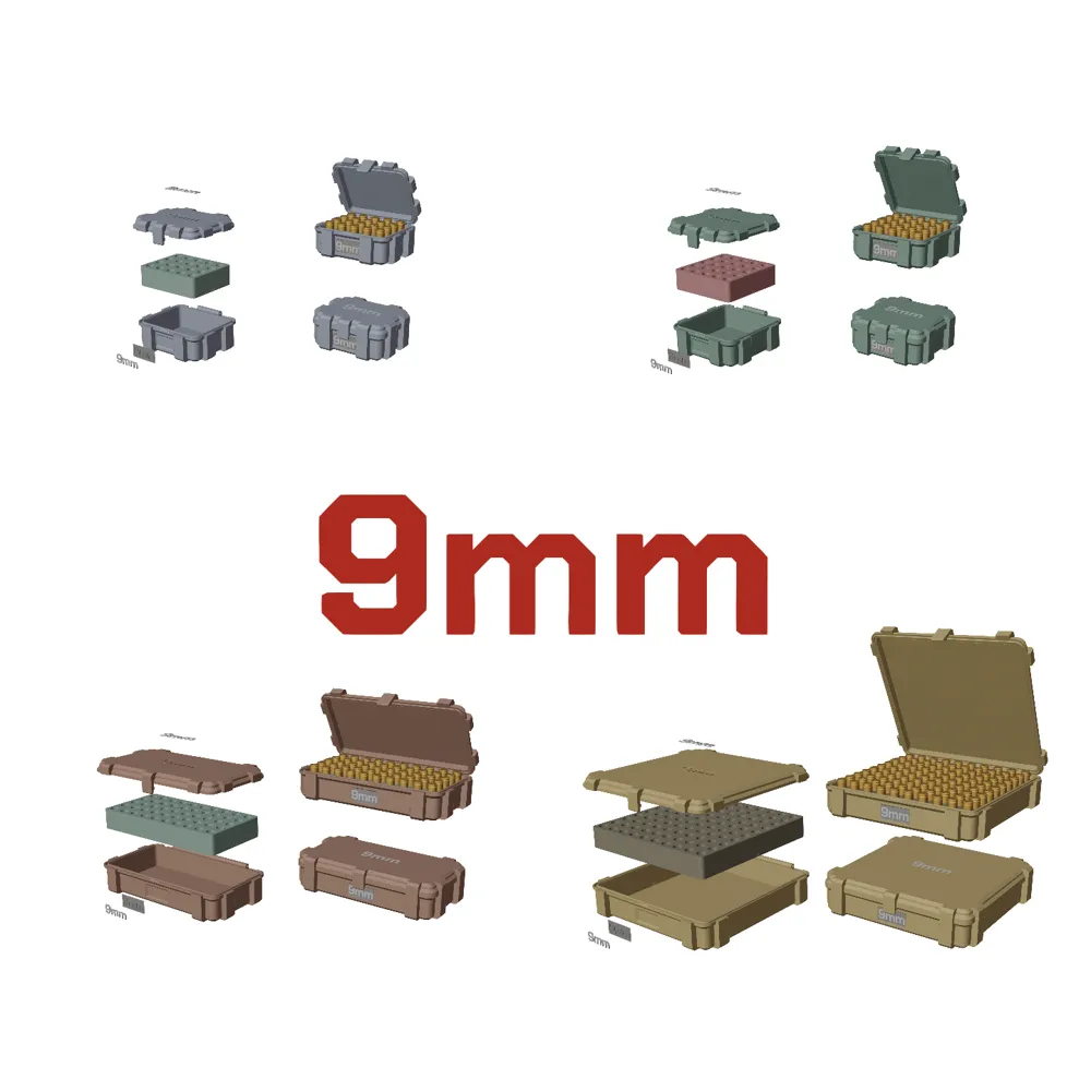 Ammo Box 9mm 50 rounds Ammunition Storage Ammo by ildarcheg MakerWorld
