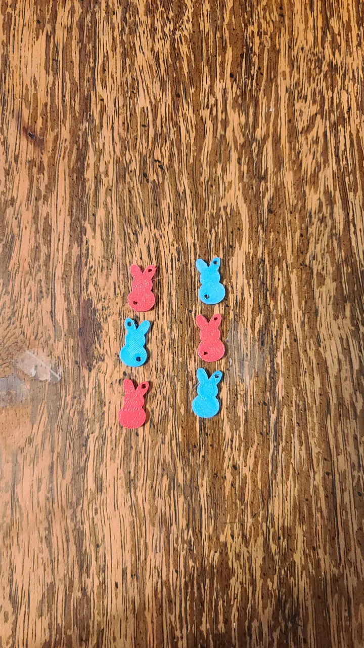 5 easter Bunny Earrings view 4