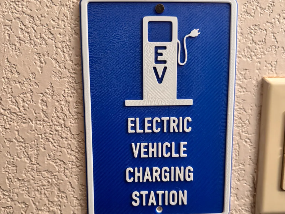 EV Charging Station Sign (A1 Mini Compatible) - Free 3D Print Model ...