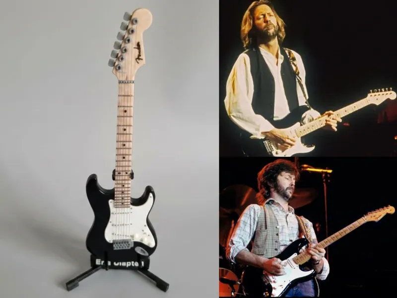 Guitar 17cm c/cordas - Fender Strat Eric Clapton