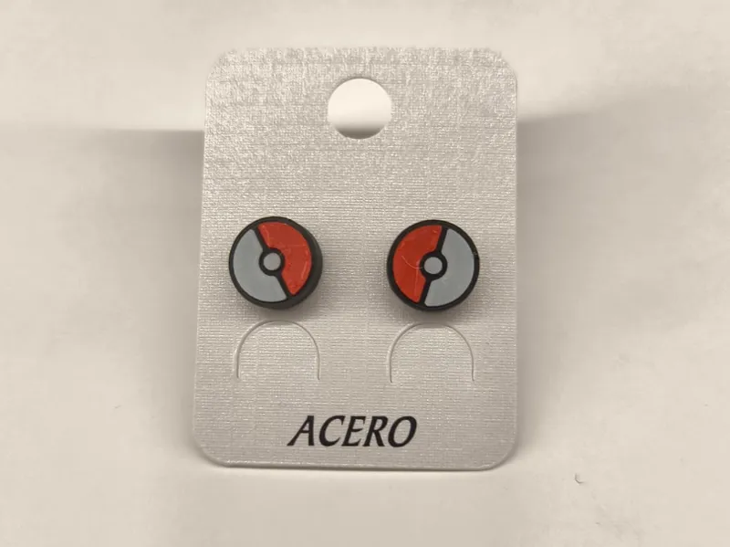 Pendiente de Boton Pokeball