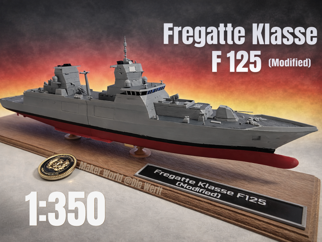 German Navy F125 Class Frigate 1:350 (Mod)