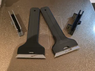 Stanley blade scraper with SKADIS mount