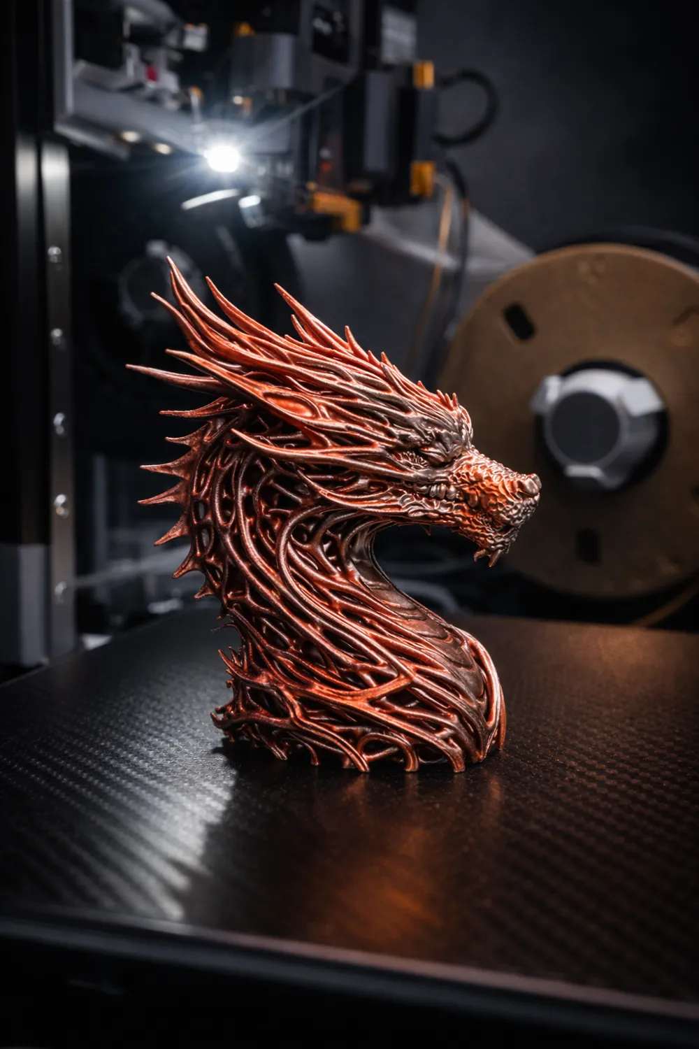 Inferno Wyrm – Organic Dragon Bust - Free 3D Print Model - MakerWorld