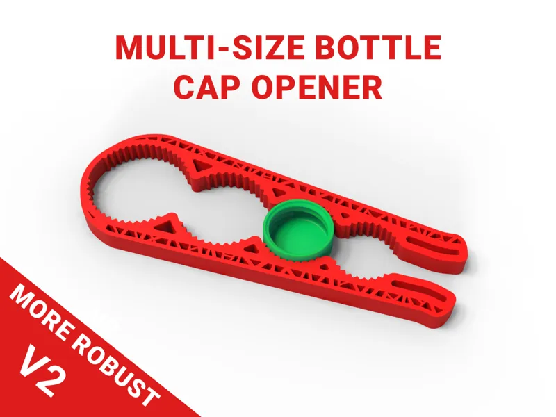 Robust Multi-Size Bottle Cap Opener