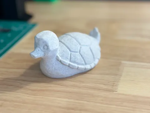 Figura decorativa: Turtle Duck Stone Statue — referencia de MakerWorld