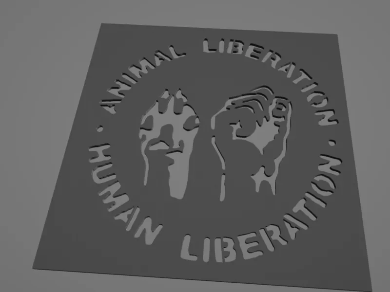 Animal Liberation Human Liberation Stencil