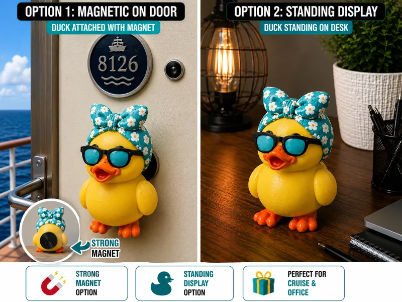 Coastal Breeze Cruise Duck - Magnetic & Desk Displ