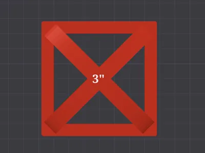 3" Quilting Square Cutting Guide