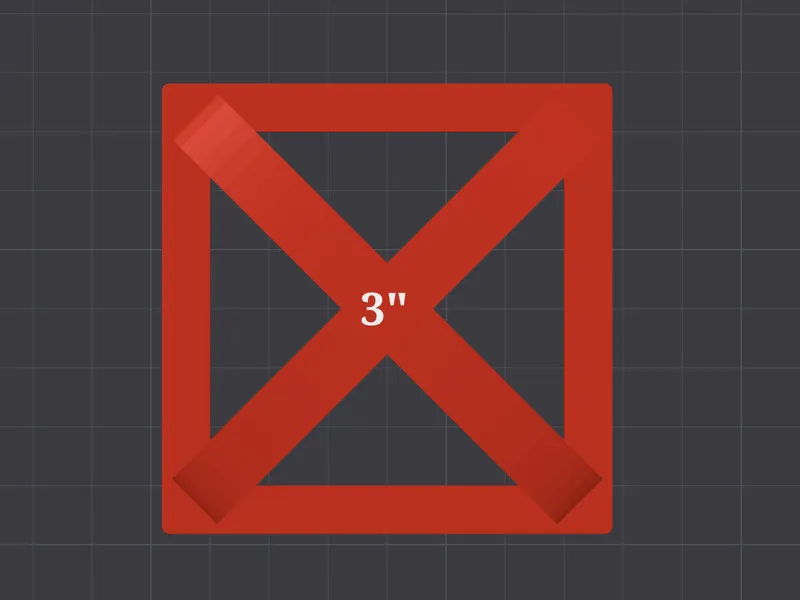 3" Quilting Square Cutting Guide