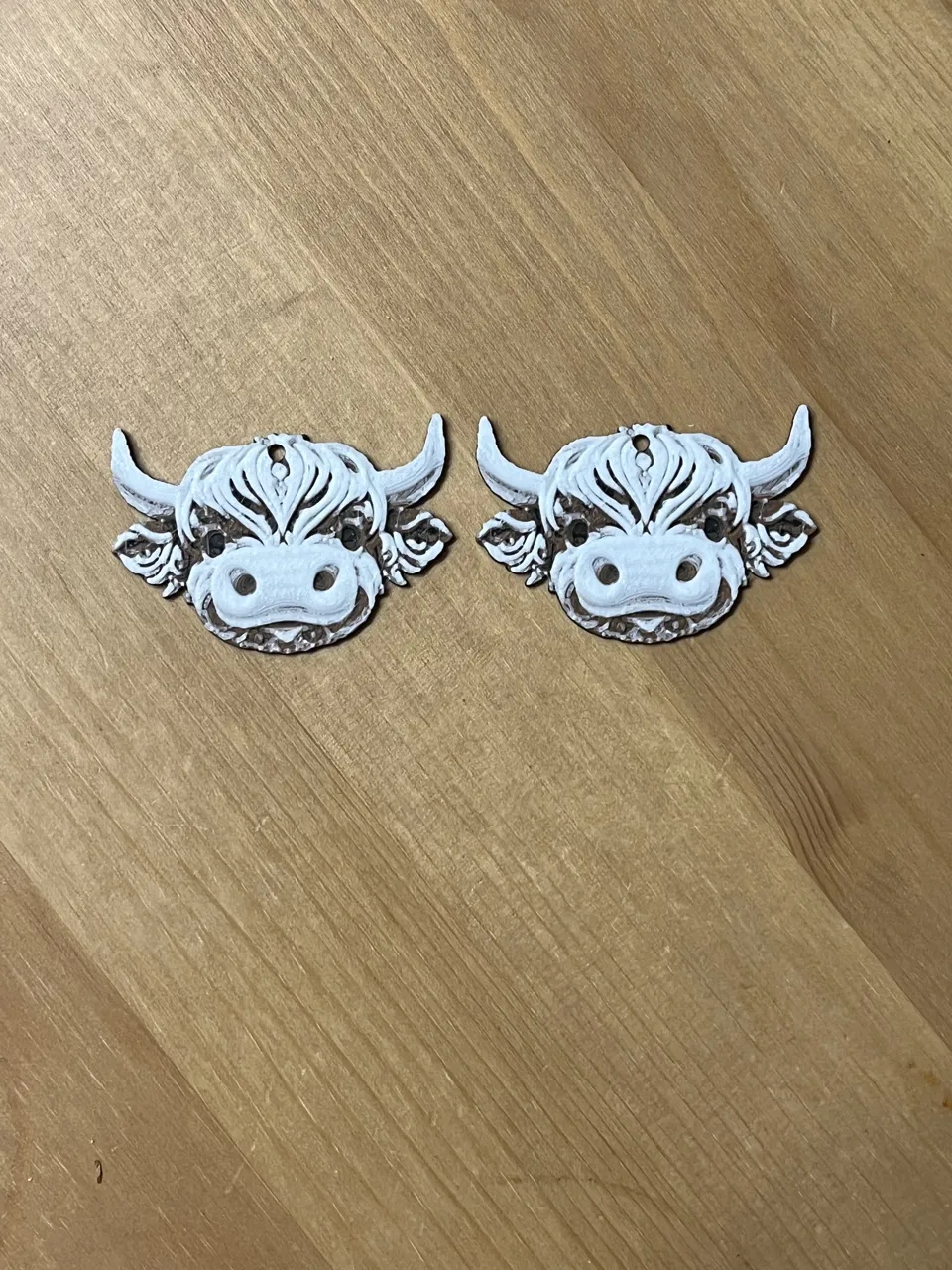 highlands cow earrings view 2