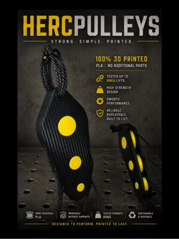 Letrero o emblema decorativo: HERCPULLEYS: Heavy lifting system for 550 paracord — vista de referencia 2