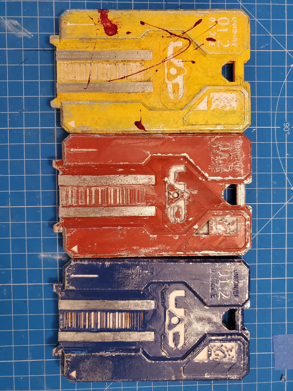 DOOM KeyCards Red, Blue & Yellow (3 Plates) Remixed by vidguide