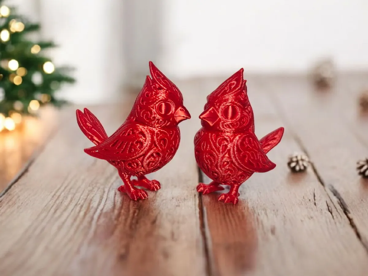 Red Cardinal Couple - Free 3D Print Model - MakerWorld
