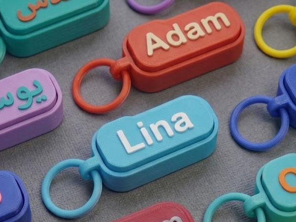 Name Fidget Clicker Keychain (Mechanical Switch) - 1
