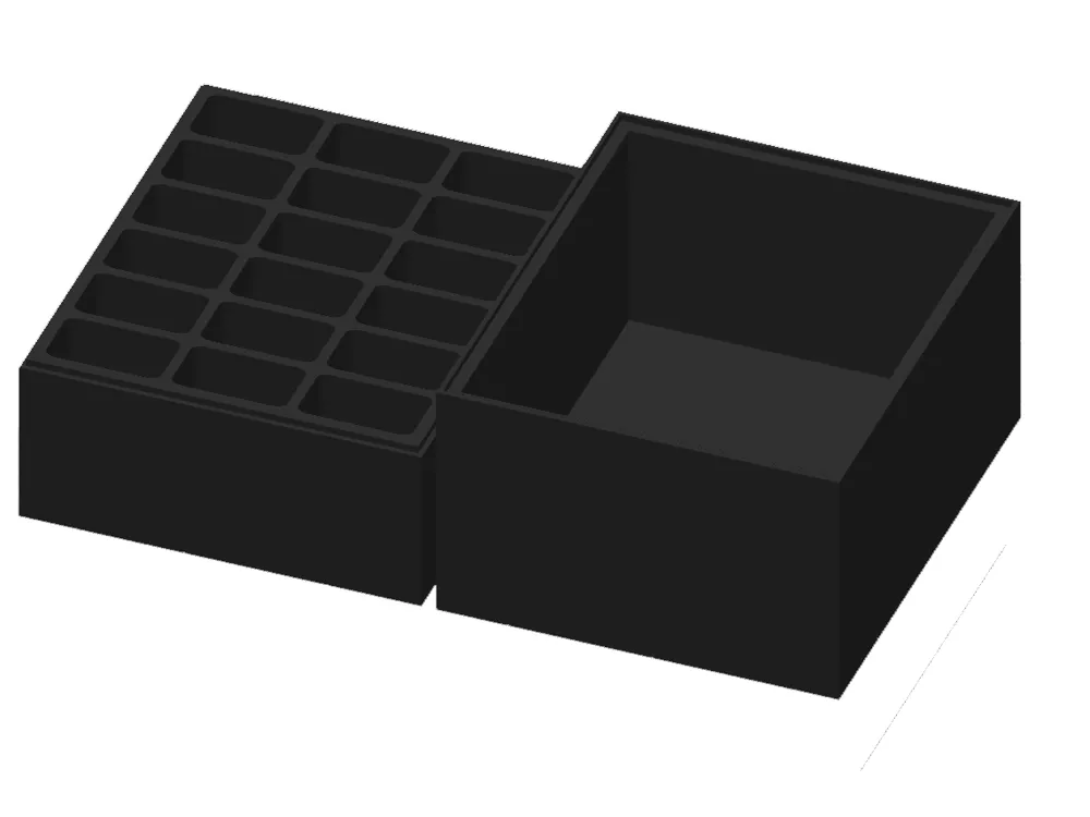 Lipo 2s battery storage box + top - stores 18 by Faes entertainment ...