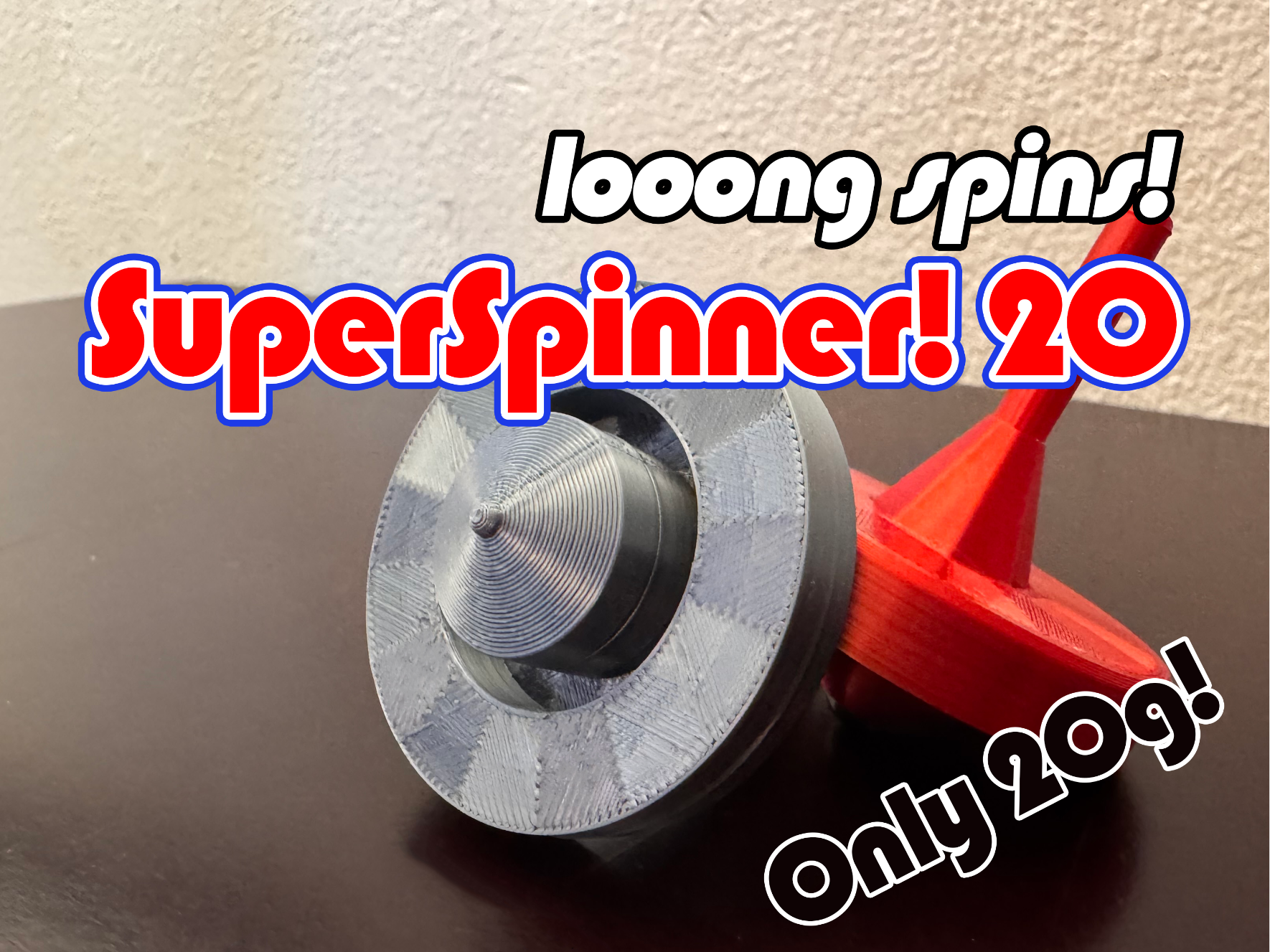 SuperSpinner! 20 Long Spinning Top —  Only 20g