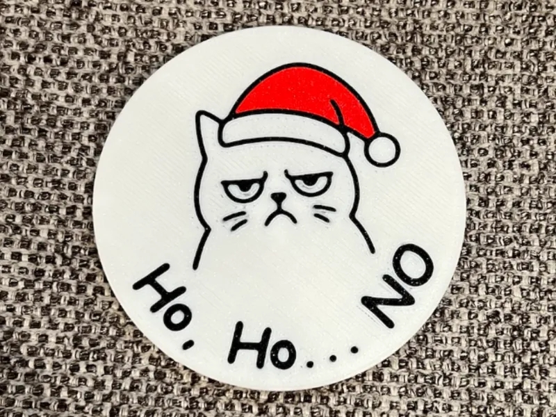 "Ho, Ho… NO", Grumpy Cat Christmas Magnet