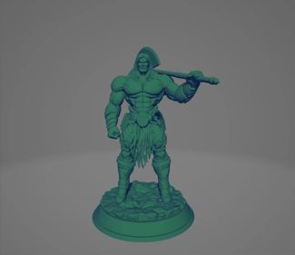 Human Barbarian DnD Miniature