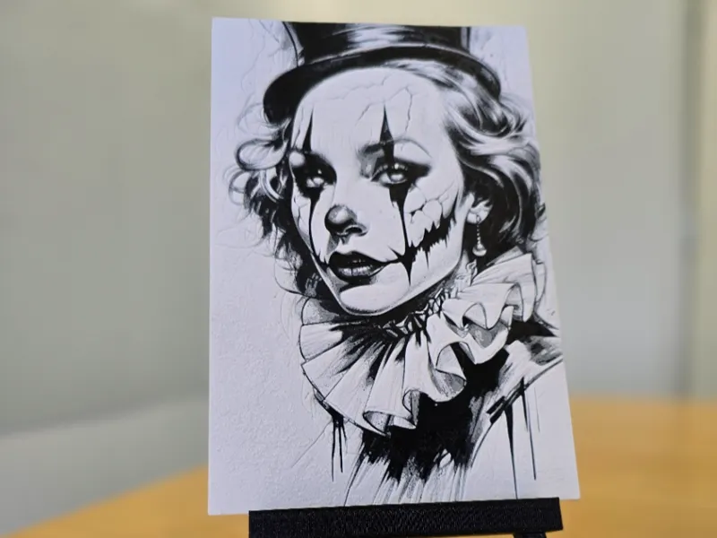 Mini Art Easel – Clown Lady Portrait