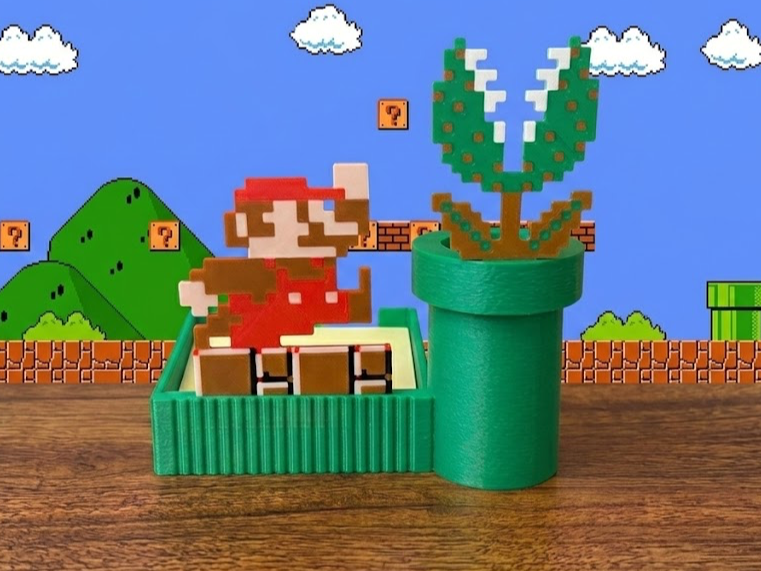 NES Mario Post-It Small Desk Organizer