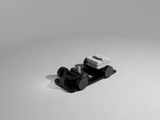 1/64 Scale Car Steering Mechanism and Base