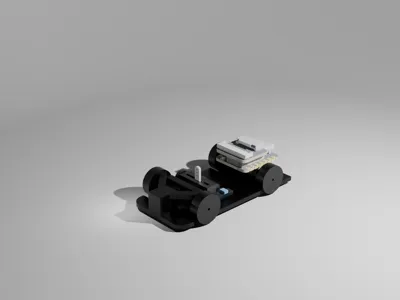 1/64 Scale Car Steering Mechanism and Base