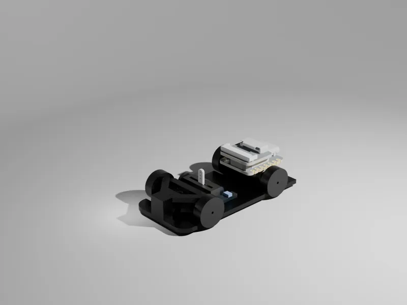 1/64 Scale Car Steering Mechanism and Base
