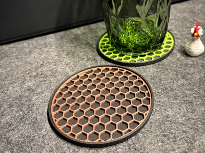 Cup coaster honeycomb