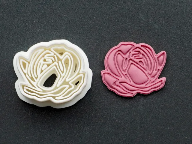 Rose Polymer Clay Cutter Earrings