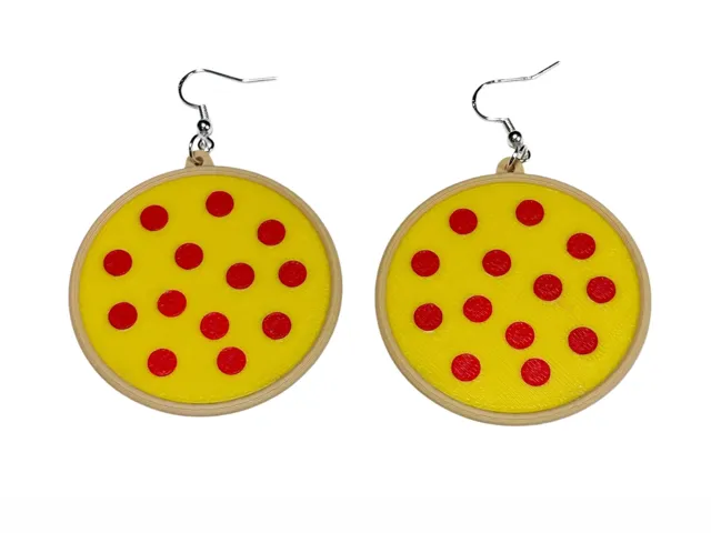 Pepperoni Pizza Earrings