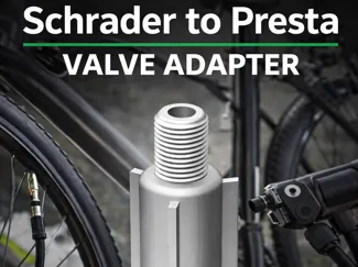 Schrader to Presta valve adapter for bike