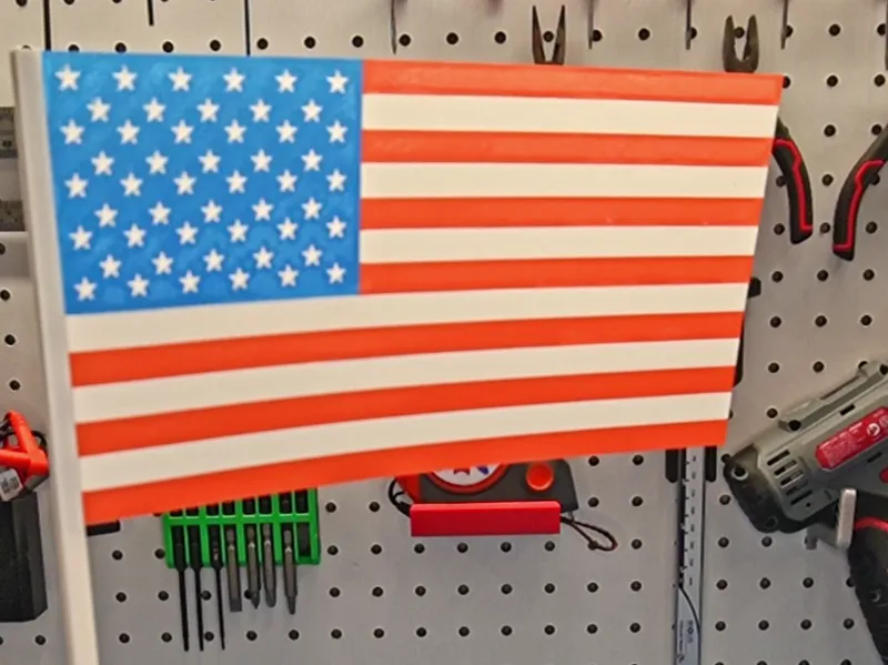 Fully 3D Printed US_flag