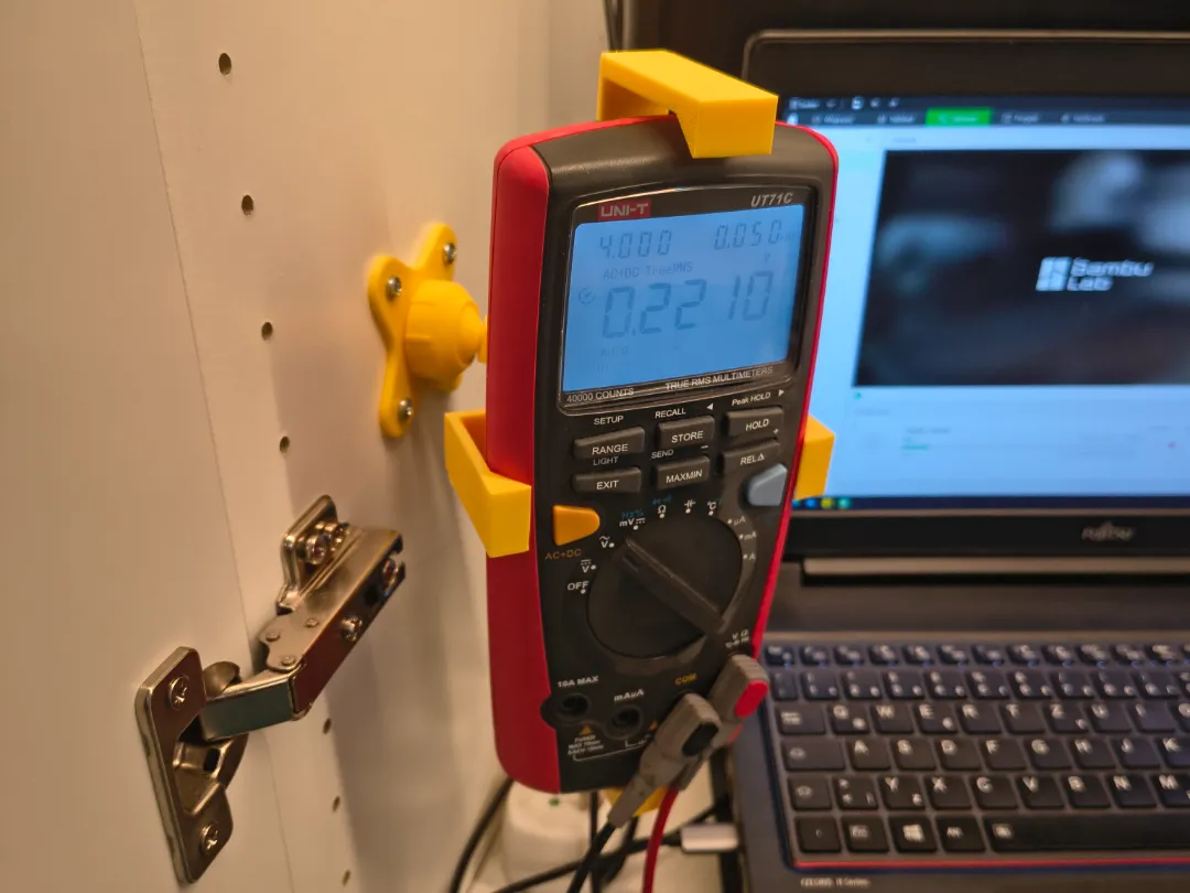 Digital Multimeter Mounted On Board Wall Mounted Multimeter Holder - Free 3D Print Model - MakerWorld
