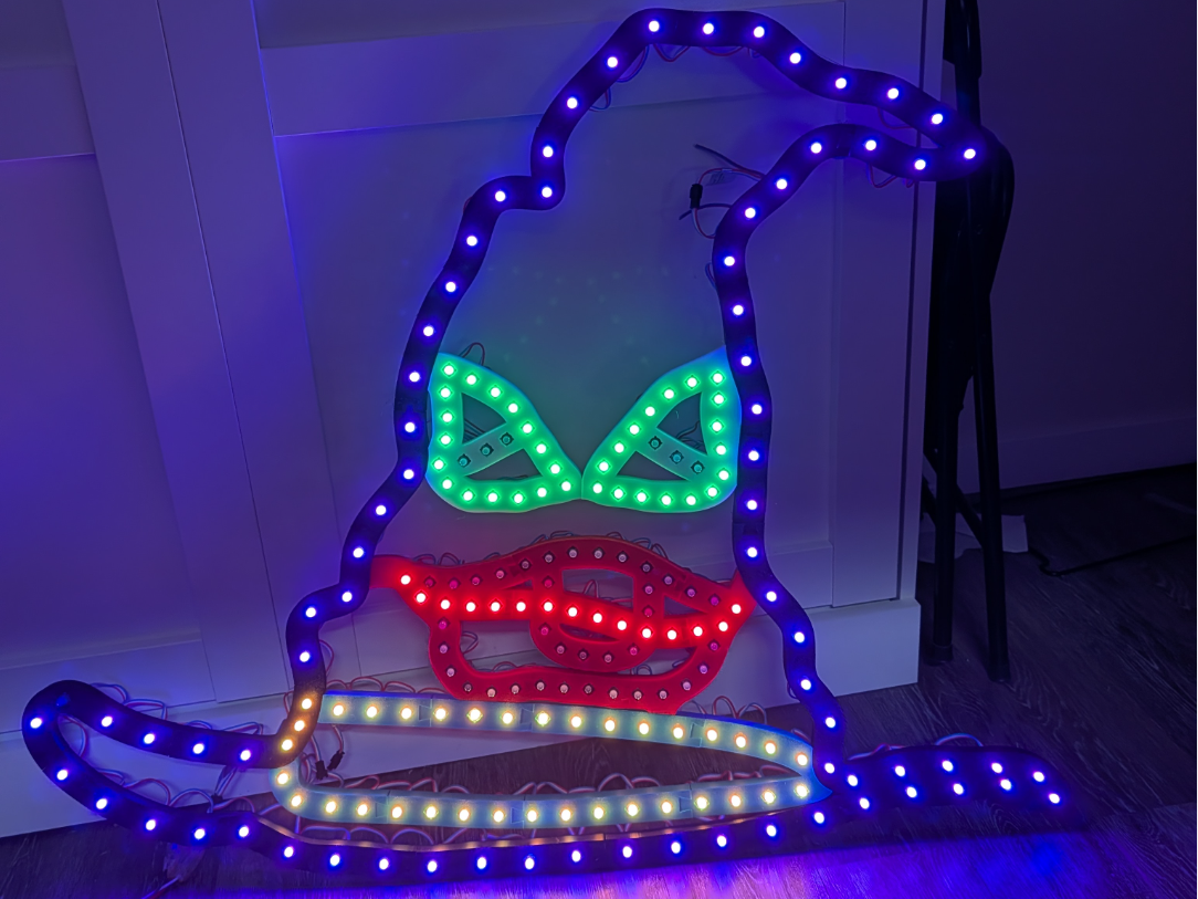 3 Foot LED Singing Magic Sorting Hat - 200 Pixels - 3D printed Festivities, in stock in India