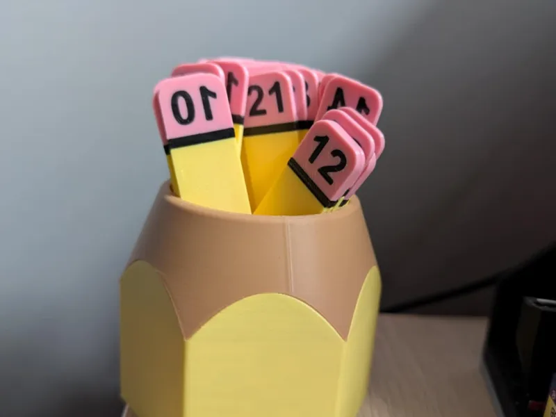 Crayon à numéro (tirage, jeu, etc.)