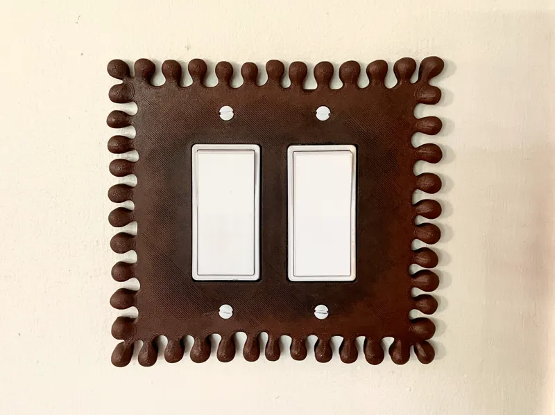 blobby double gang switch cover
