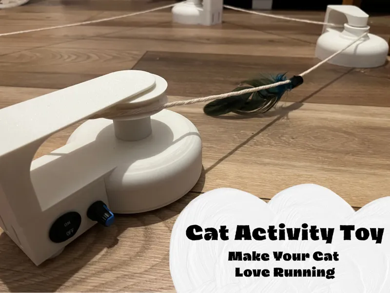 Cat running toy - chase the mouse!