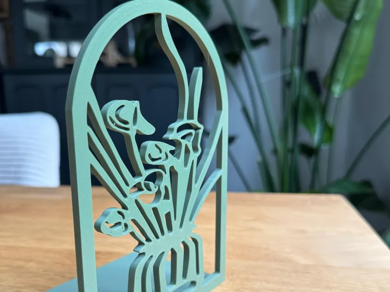 Elegant Floral Bookend
