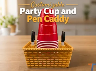 Customizable Party Cup & Marker Caddy Basket