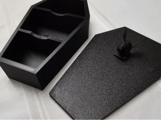 Coffin with Bat Jewelry Box