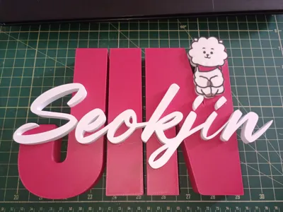 BTS Jin - 3D Dimensional Letter Sign