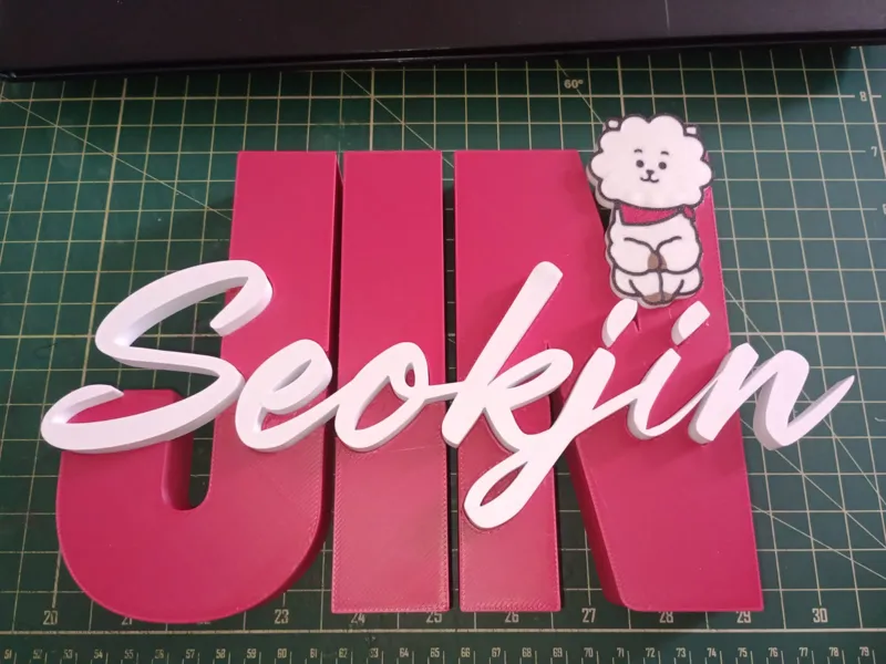 BTS Jin - 3D Dimensional Letter Sign