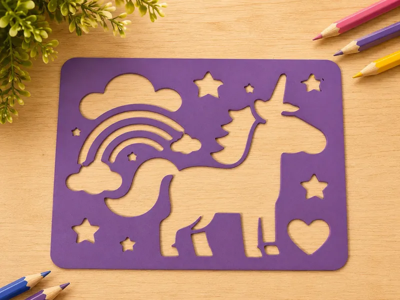 Unicorn Painting Stencil Schablone Malvorlage